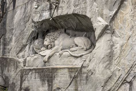 The Lion Monument, or Lion of Lucerne in Lucerne Switzerland. Stock ...