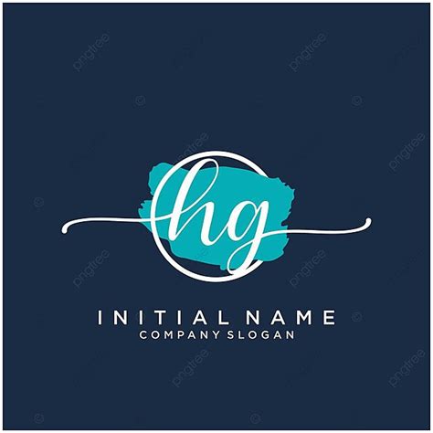 Brush Circle Surrounds Hgs Handwritten Initial Logo Design Vector, Symbol, Luxury, Letter PNG ...