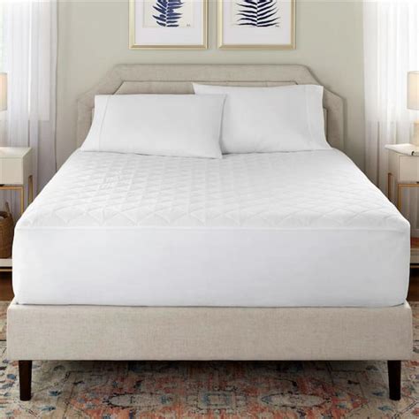 StyleWell Quilted Comfort Waterproof Queen Mattress Pad HD014-Q-WHITE - The Home Depot