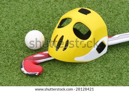 Field Hockey Equipment On Green Grass Stock Photo 28128421 : Shutterstock