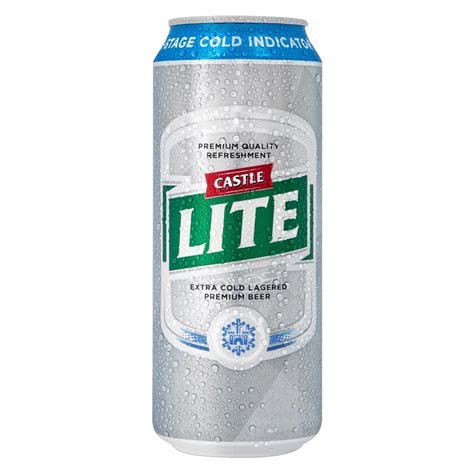 Buy Castle Lite Beer 500ml Can 6 Pack online