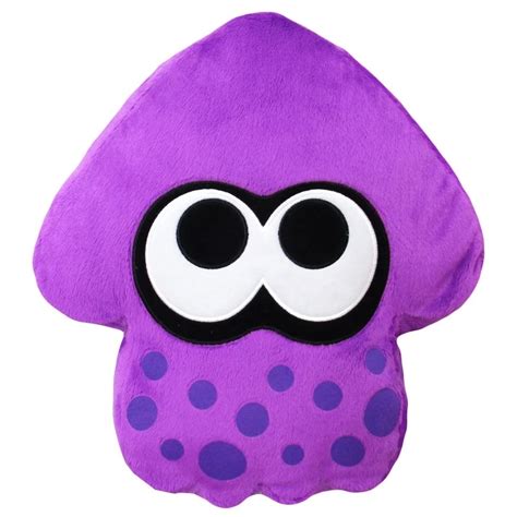 Neon Purple Inkling Squid Official Splatoon 2 Cushion Plush | Video ...