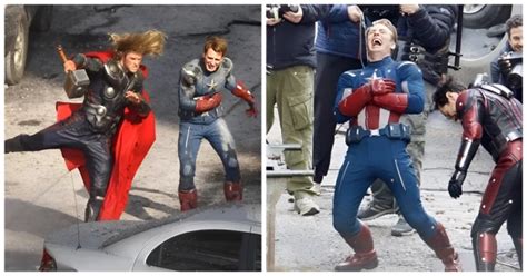 10+ Hilarious Behind-The-Scenes Photos From Marvel Movies