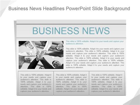 Business News Headlines Powerpoint Slide Background | Template Presentation | Sample of PPT ...