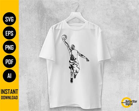 Finger Roll Layup SVG Basketball Player Silhouette | Etsy