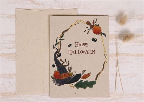 Seeded, Plantable Halloween Card - Witch Wreath - The Paper Shop