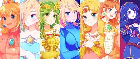 Peach, Rosalina, Palutena, Zero Suit Samus, Zelda, Daisy, and Lucina Super Smash Bros. Ultimate ...