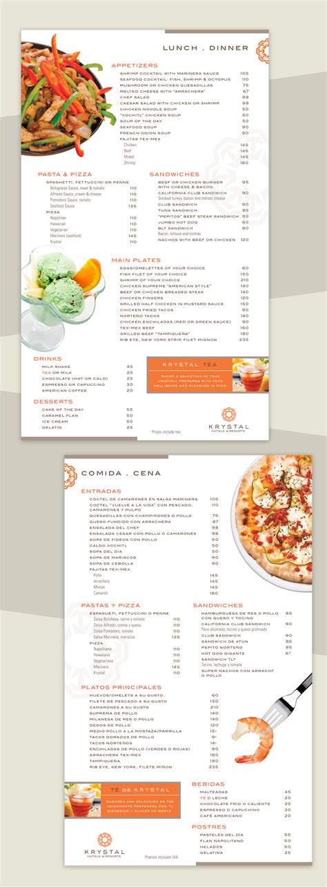 Krystal Restaurant Menus on Behance