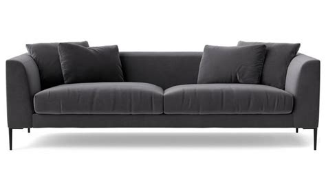 Buy Swoon Alena Velvet 3 Seater Sofa - Granite Grey | Sofas | Habitat