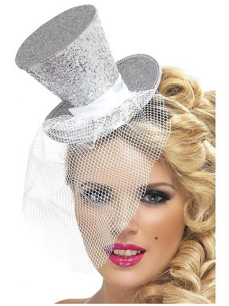 Mini Top Hat Adult Costume Accessory Silver - Walmart.com