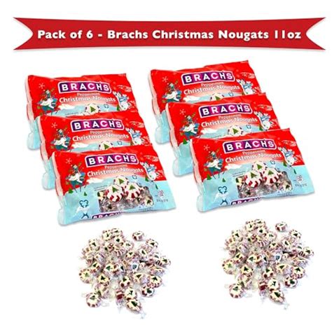 Brach's Candy Christmas Nougats 6 Pack, Bulk Christmas Candy, Peppermint Candy, Christmas Candy ...