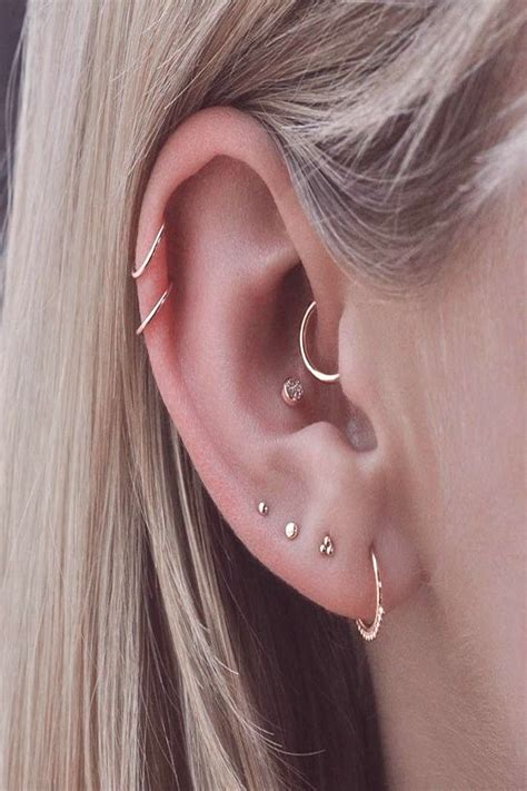 Double helix four lobes conch daith Rook Or Forward Helix Female ...