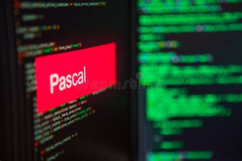 Programming Language, Pascal Inscription on the Background of Computer Code. Stock Image - Image ...