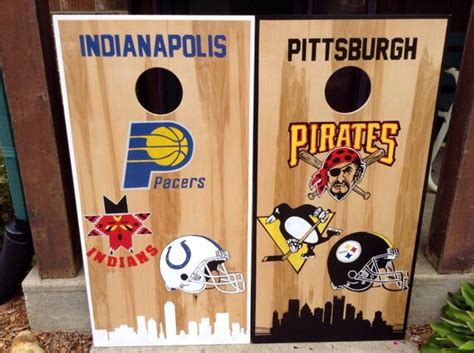 Items similar to Custom Hand Painted Cornhole Boards on Etsy