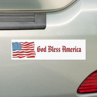 God Bless America Bumper Sticker | Zazzle