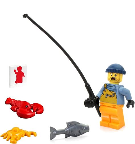 Amazon.com: LEGO Ideas MiniFigure - Fisherman (with Fishing Poll, Fish & Lobster) 21310 : Toys ...