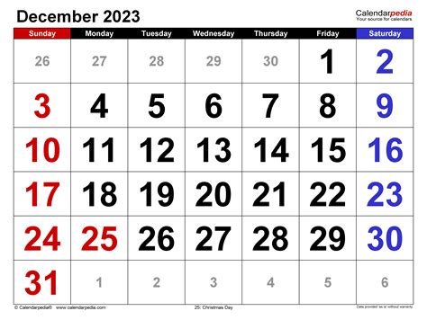 december 2023 calendar free printable calendar - free printable december 2023 calendar 12 ...