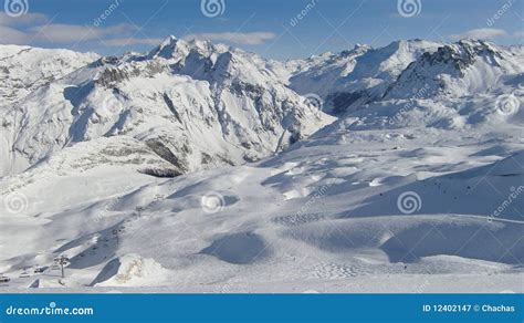 Tignes / Val Claret Ski-Resort Stock Image - Image of village, france ...