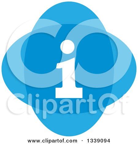 Clipart of a Blue and White Letter I Information App Icon Design Element 3 - Royalty Free Vector ...