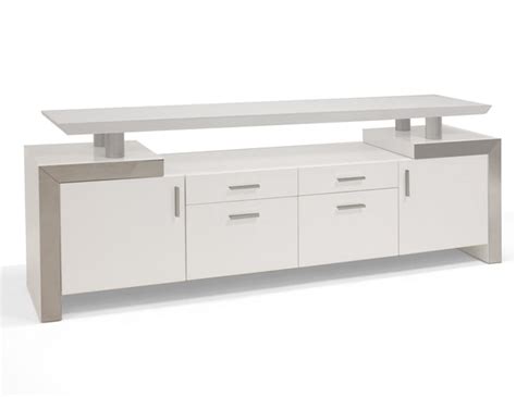 78" White Credenza with Floating Top by Sharelle - OfficeDesk.com