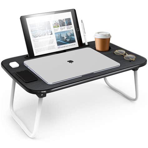 Nestl Adjustable Laptop Bed Tray Table - Portable Lap Desk with ...