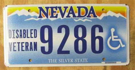 DISABLED VETERAN / WHEELCHAIR - NEVADA license plate 2012