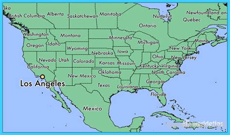 Where is Los Angeles? - Los Angeles Map - Map of Los Angeles - TravelsMaps.Com