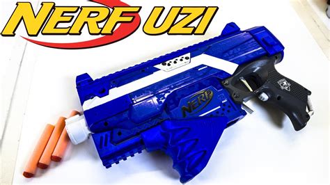 FULL AUTO NERF UZI - Stryfe Select Fire Kit Review - YouTube