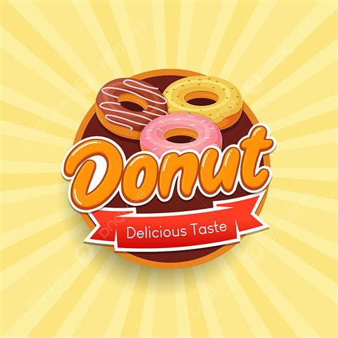 Label Packaging Design Vector Design Images, Donut Typographical Logo Design Concept For Label ...