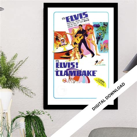 Elvis Presley Clambake Movie Poster Digital Download Instant Printable Wall Art Vintage Film ...