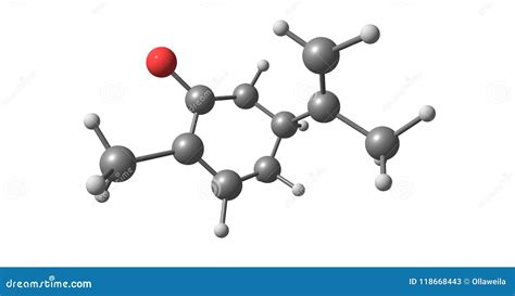 S-Carvone Molecular Structure Isolated On White Stock Illustration ...