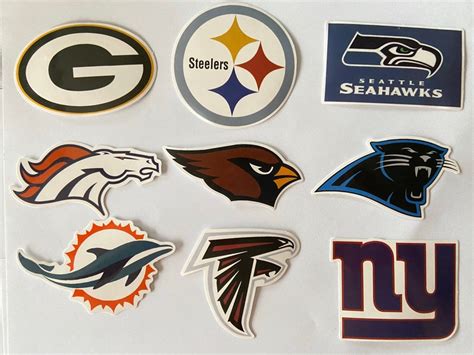 NFL Teams Logo Stickers Decal | Etsy