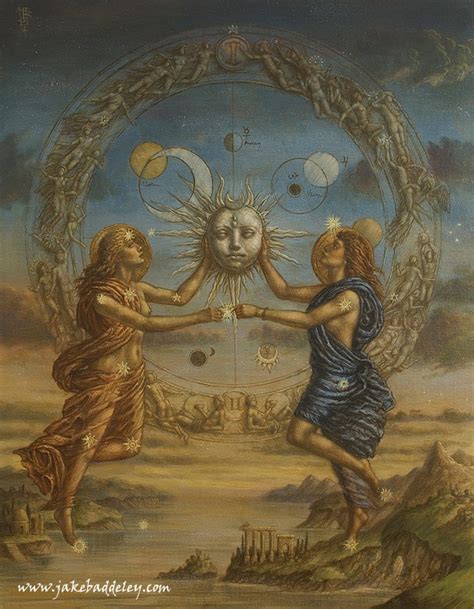 Gemini - original painting from the Zodiac series by Jake Baddeley