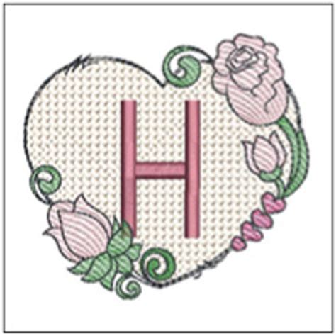 Heart Monogram ABCs - A - Embroidery Designs & Patterns