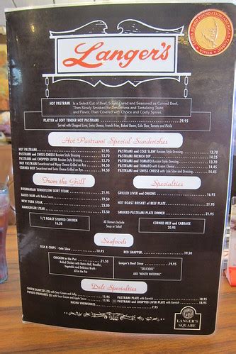 Langer's Deli: Menu | Guzzle & Nosh | Flickr