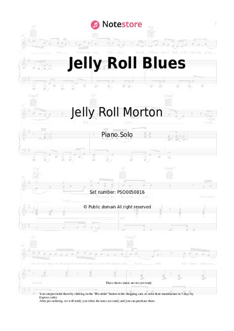 Jelly Roll Blues piano sheet music Jelly Roll Morton in Note-Store.com | Piano.Solo SKU PSO0050816