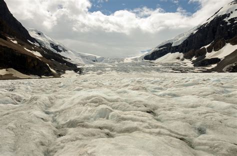 14 Athabasca Glacier and Icefall From Athabasca Glacier In Summer From ...