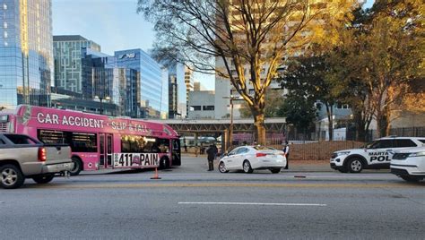 MARTA bus crash sends pedestrian to hospital, closes lanes | FOX 5 Atlanta