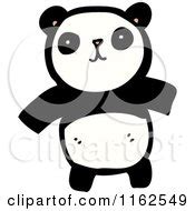 Cartoon of a Thinking Panda - Royalty Free Vector Illustration by lineartestpilot #1155055