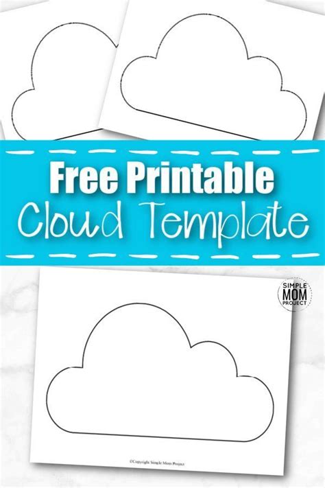 Free Printable Cloud Template | Templates printable free, Cloud template, Cloud craft