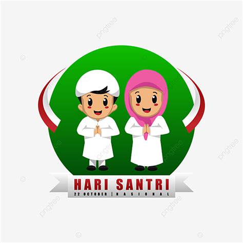 Hari Santri Nasional Dengan Desain Kartun Anak Islami, Hari Santri Nasional, 22 Oktober ...