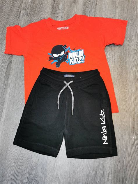 Ninja Kids Red t shirt and Shorts/ Children clothing set gift | Etsy