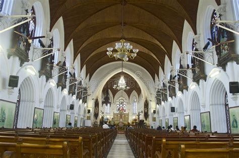 Inside of Santhome Basilica Church at India Editorial Image - Image of ...