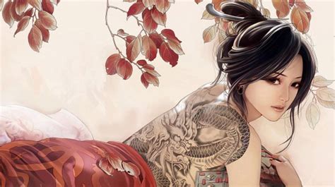 Imágenes Arte Pinturas: Ilustraciones Mujeres Chinas con Flores Zhang ...