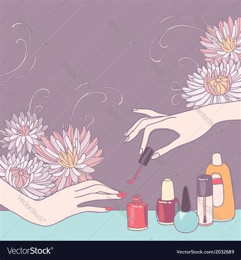 Nail art salon Royalty Free Vector Image - VectorStock