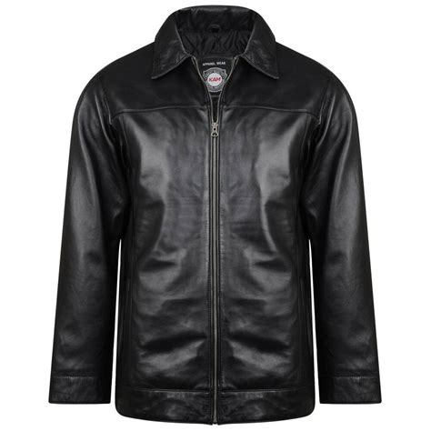 New Kam Men's Leather Jacket Heavy Duty Winter Coat King Plus Sizes Biker Style | eBay