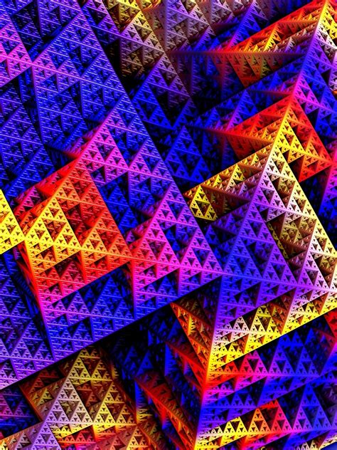 "Vivid Sierpinski Triangle Fractal Art" Framed Art Print for Sale by ...