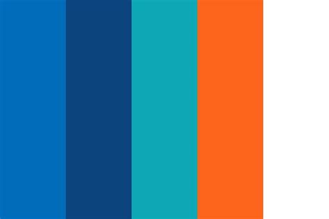 Blue Orange Bold Color Palette. #colorpalettes #colorschemes #design # ...