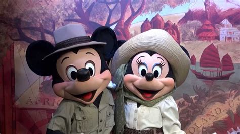 Mickey and Minnie Meet-and-Greet at Disney's Animal Kingdom Walt Disney World - YouTube