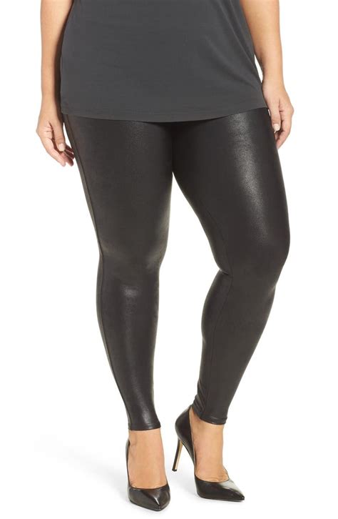 SPANX® Faux Leather Leggings (Plus Size) | Nordstrom